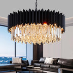 Round Luxe Black Chandelier — 24"