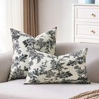 Velvet Boho Black Throw Pillow — 20" - View 8