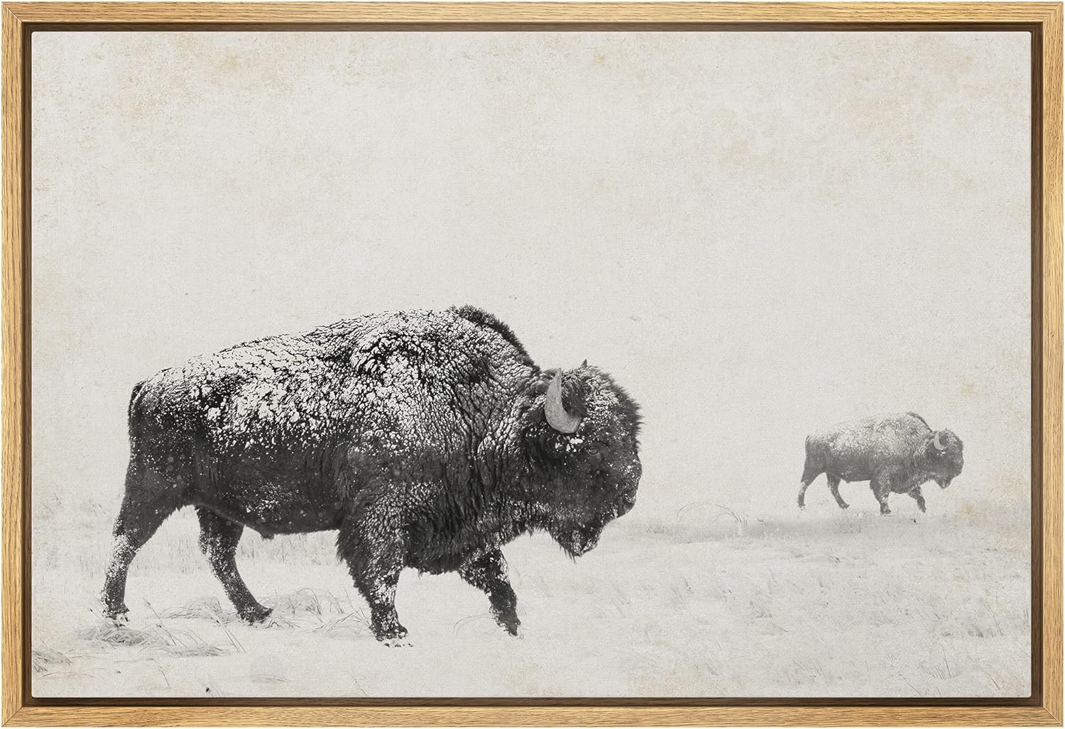 Framed Luxe Grey Wall Art — 16" — 36"L x 24"W