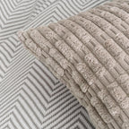 Boho Beige Throw Pillow Cover — 18" - View 3
