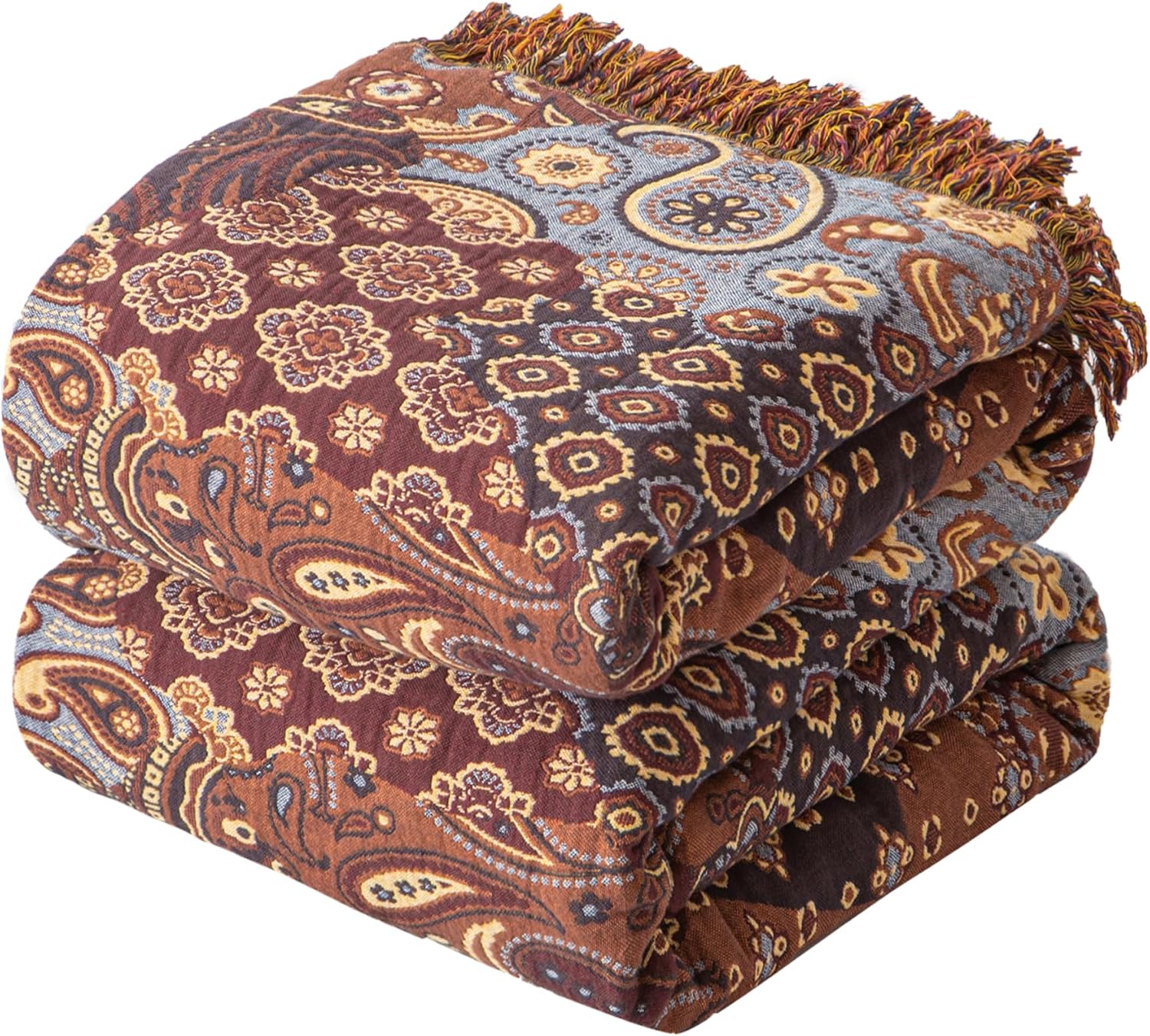 Boho Fabric Throw Pillow — 90" — C - Patchwork