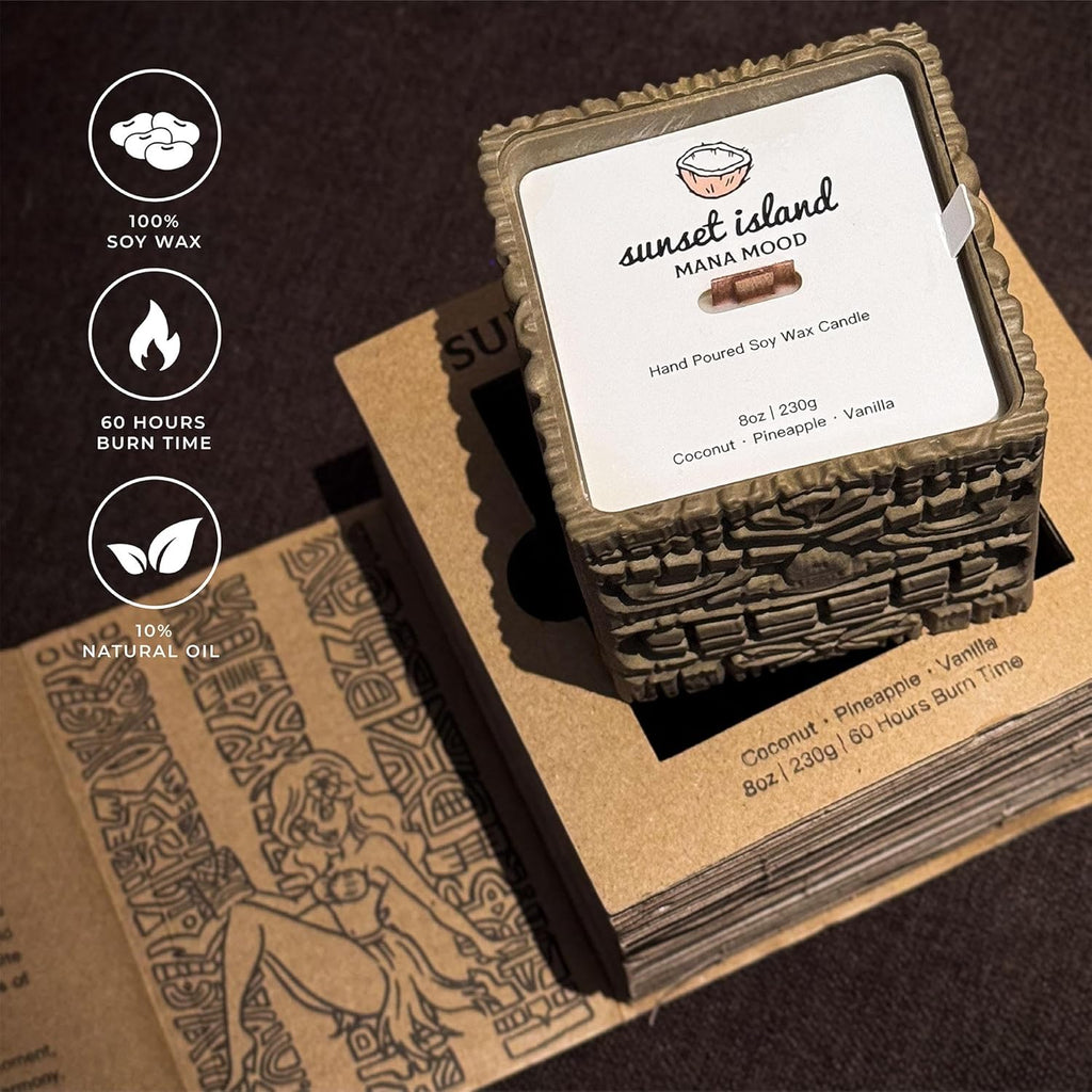 Soy Wax Wood Scented Candle - View 4