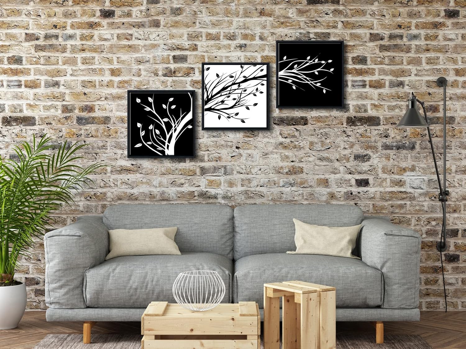 Framed Modern Metal Canvas Wall Art — 12" - View 4