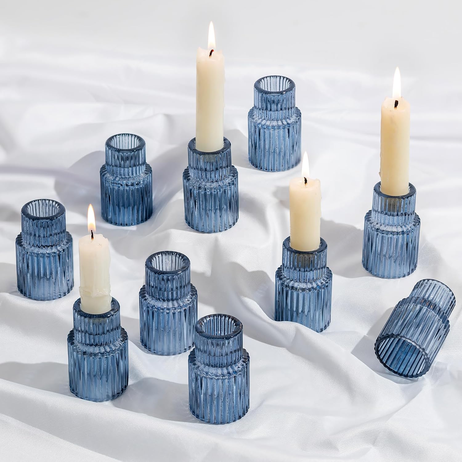 Modern Blue Candle — Blue