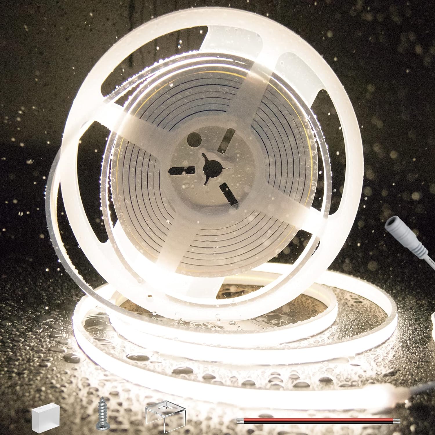 Metal LED Strip Light — 4000k/16.4ft-IP68 Waterproof