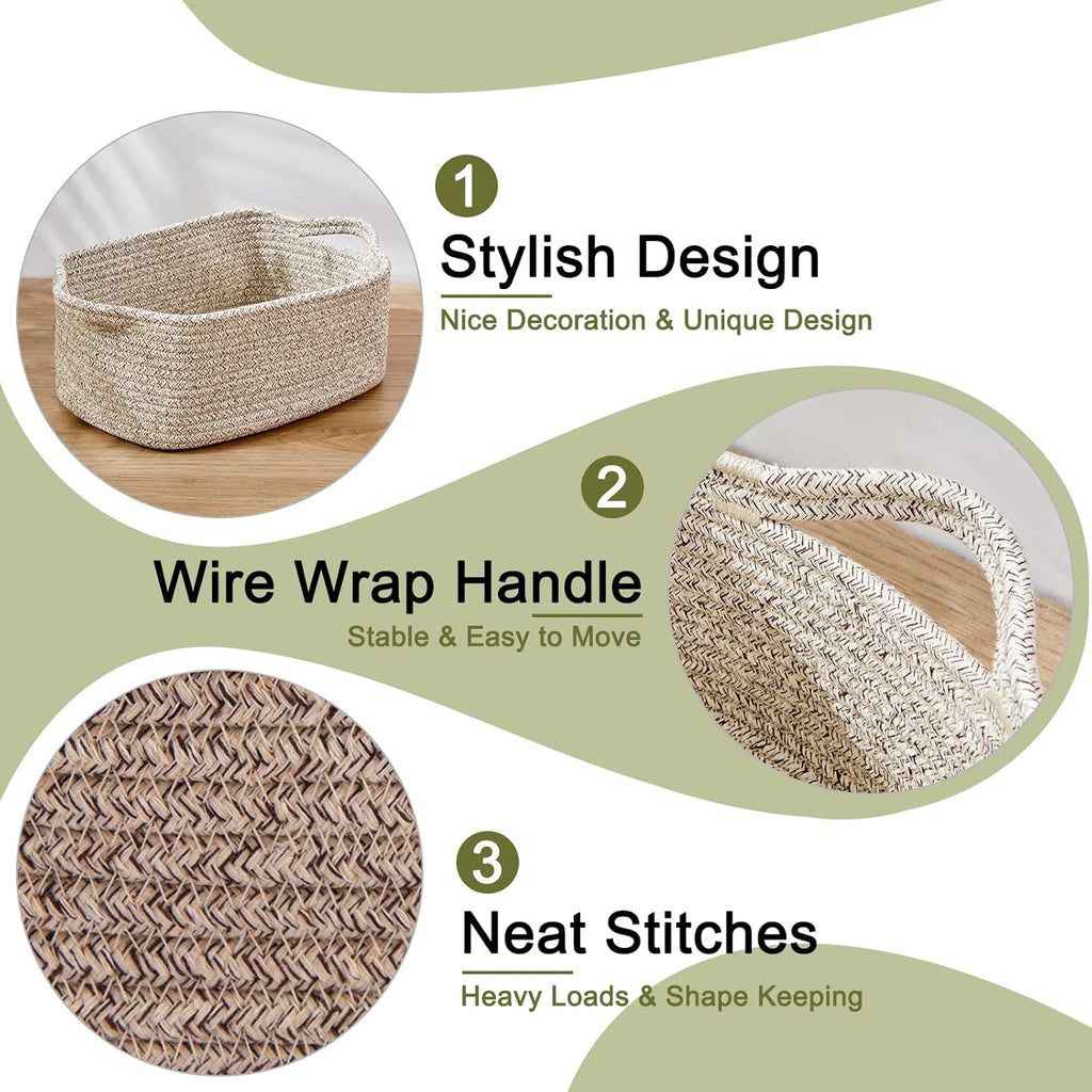 Boho Black Woven Basket — Set of 3 - View 4