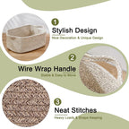 Boho Black Woven Basket — Set of 3 - View 4