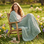 Knit Beige Throw Pillow — 50"