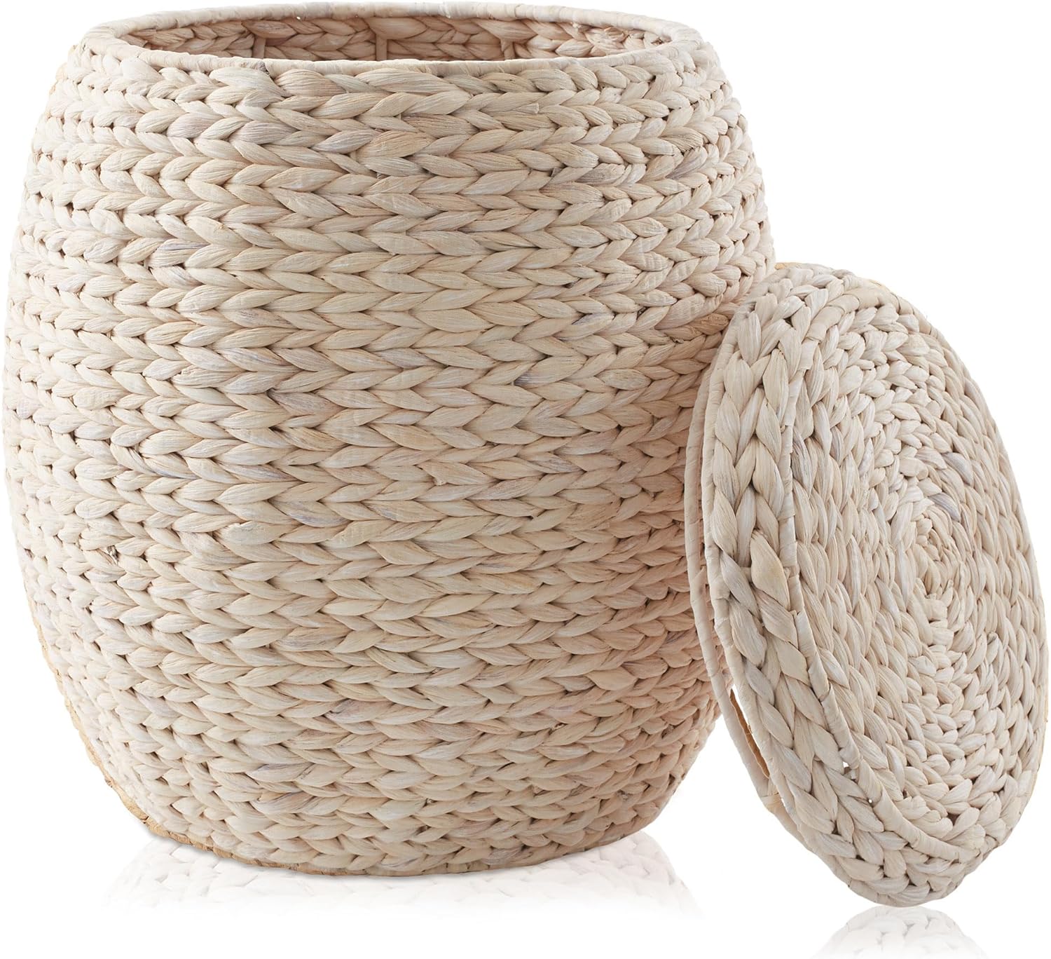 Handwoven Boho Brown Throw Pillow — Whitewash