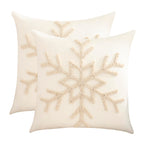 Tufted Beige Throw Pillow Cover — 18"