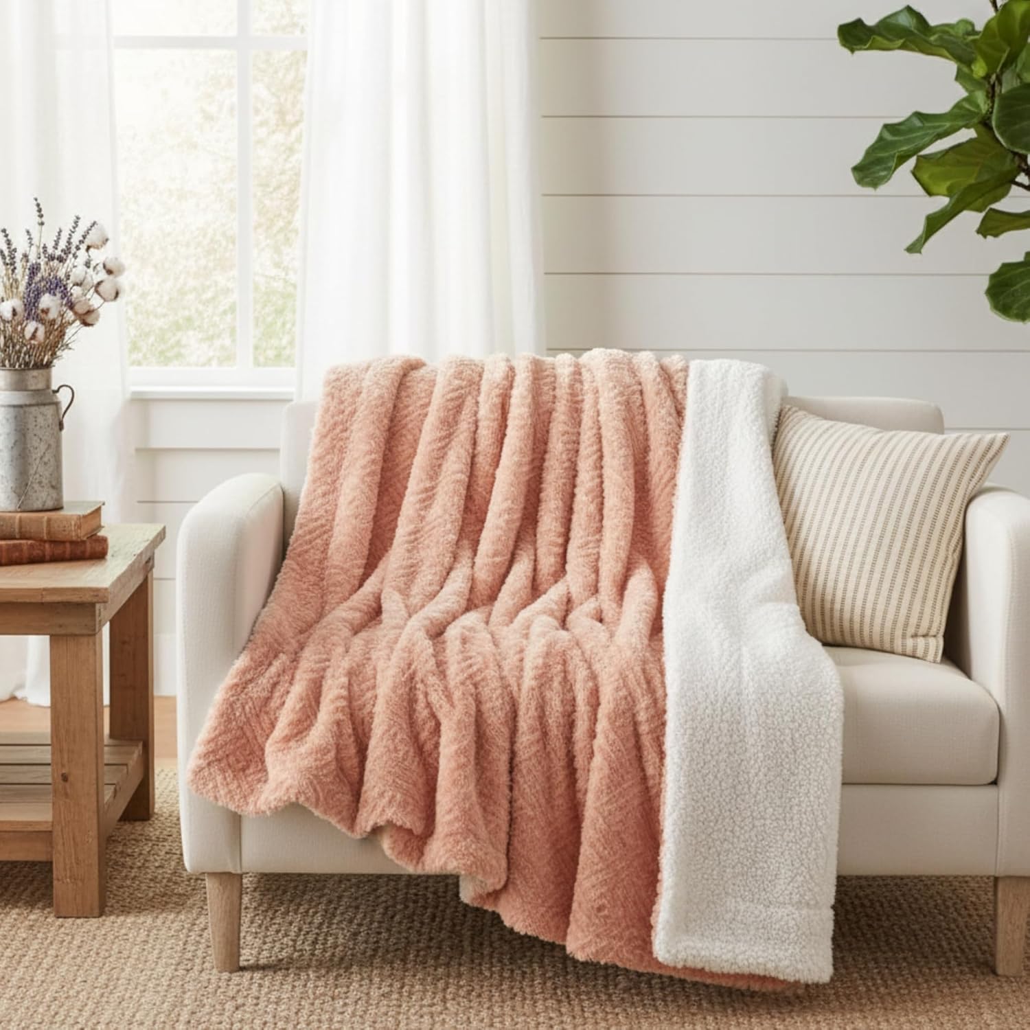 Luxe Brown Throw Pillow — 63" — 50" x 60"