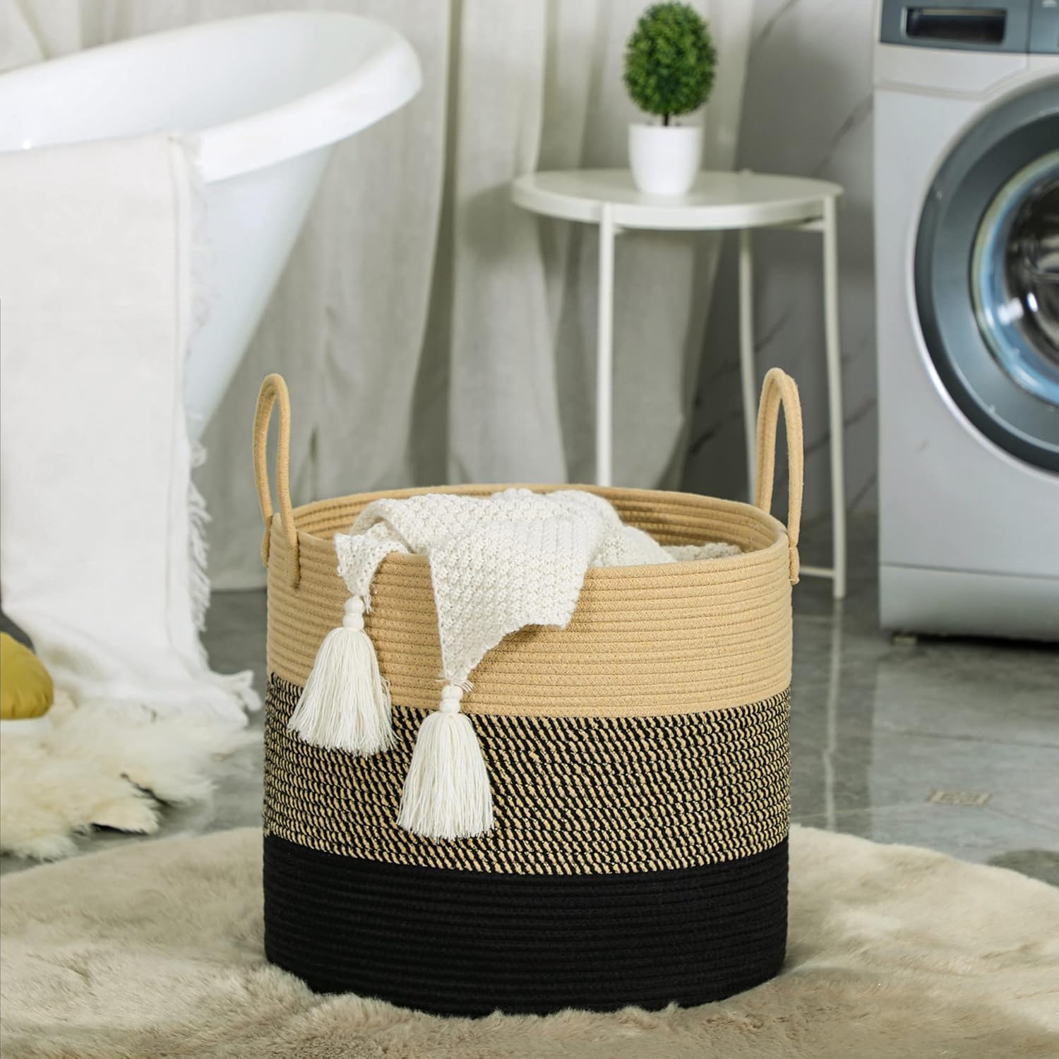 Boho Beige Throw Pillow — 18" - View 5