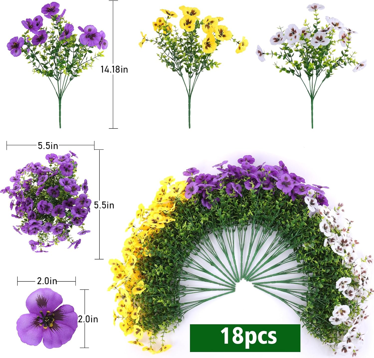 Purple Artificial Plant - View 2