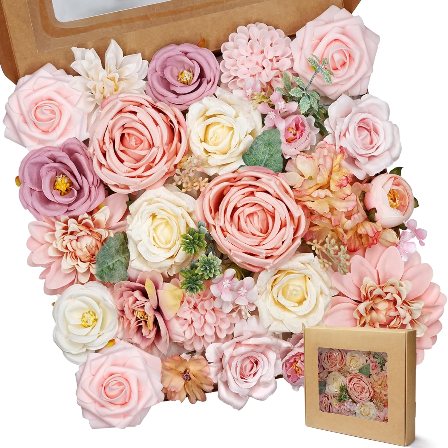 Blue Artificial Flowers — Pink,white