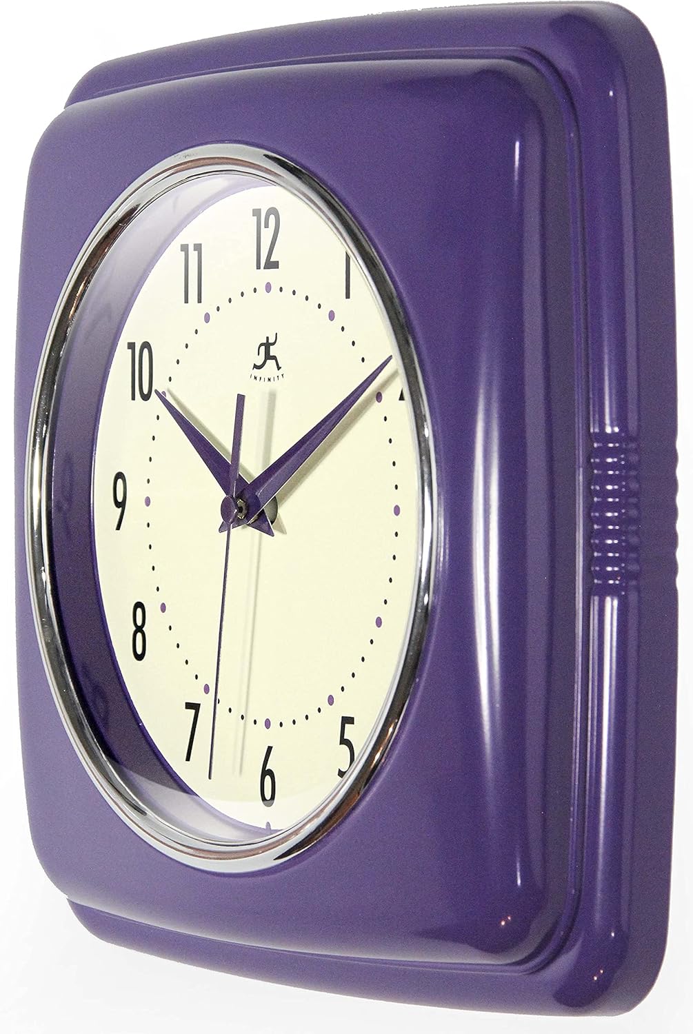 Vintage Mid-Century Beige Wall Clock — 9" - View 2
