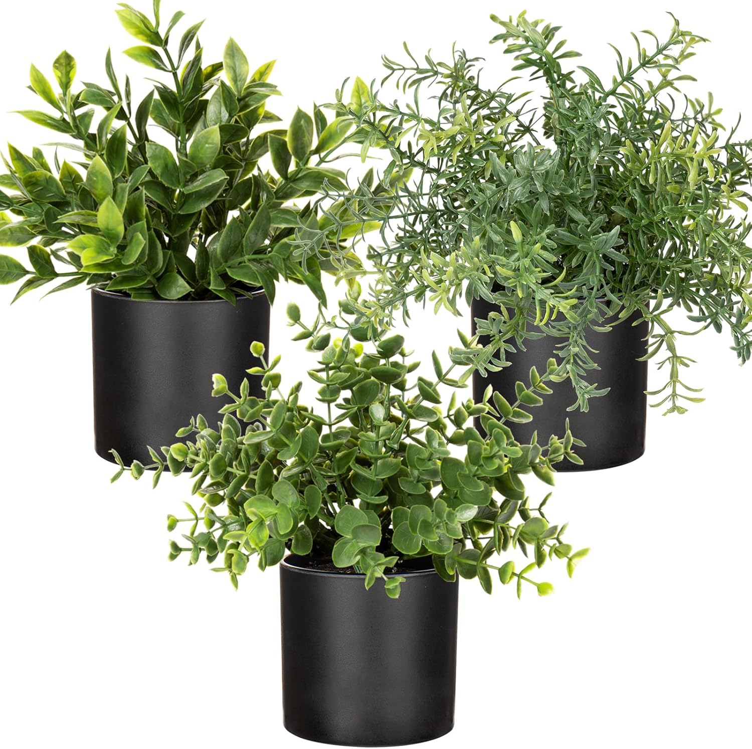 Farmhouse Ceramic Faux Plant — Plastic Pot #01