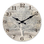 Battery Operated Farmhouse Beige Wall Clock — 16"