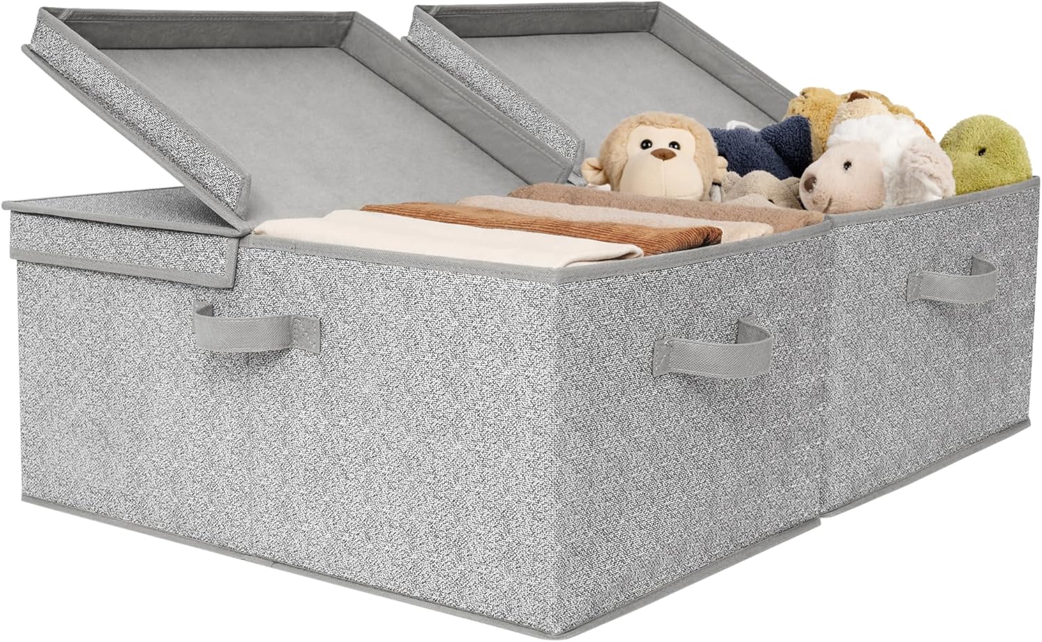 Beige Storage Bin — Gray