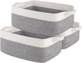 Boho Black Woven Basket — 13" — Grey variegated