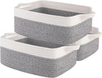 Boho Black Woven Basket — 13" — Grey variegated