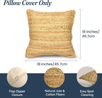 Boho Beige Pillow Cover — 18x18 - View 3