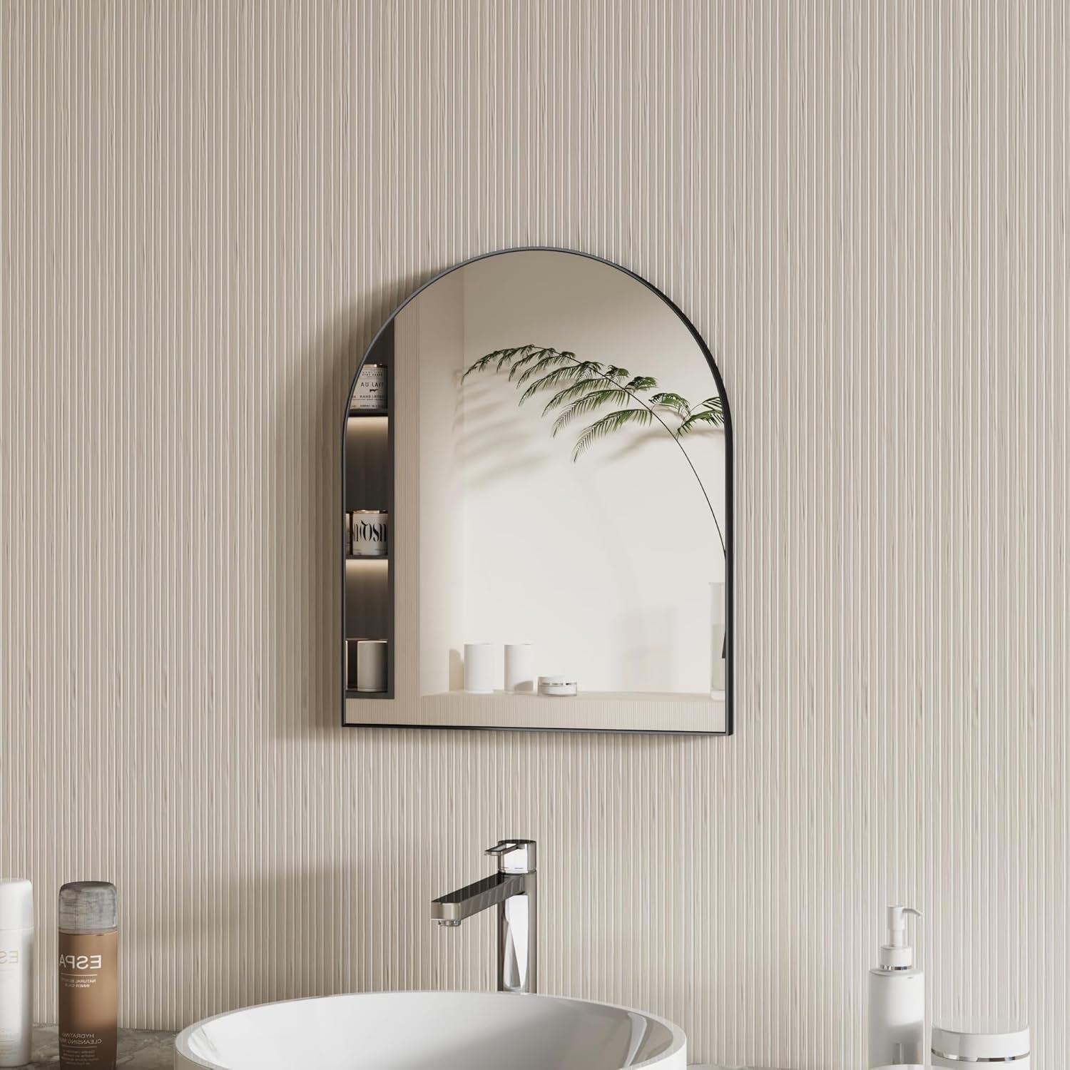 Farmhouse Black Vanity Mirror — 28" — Black
