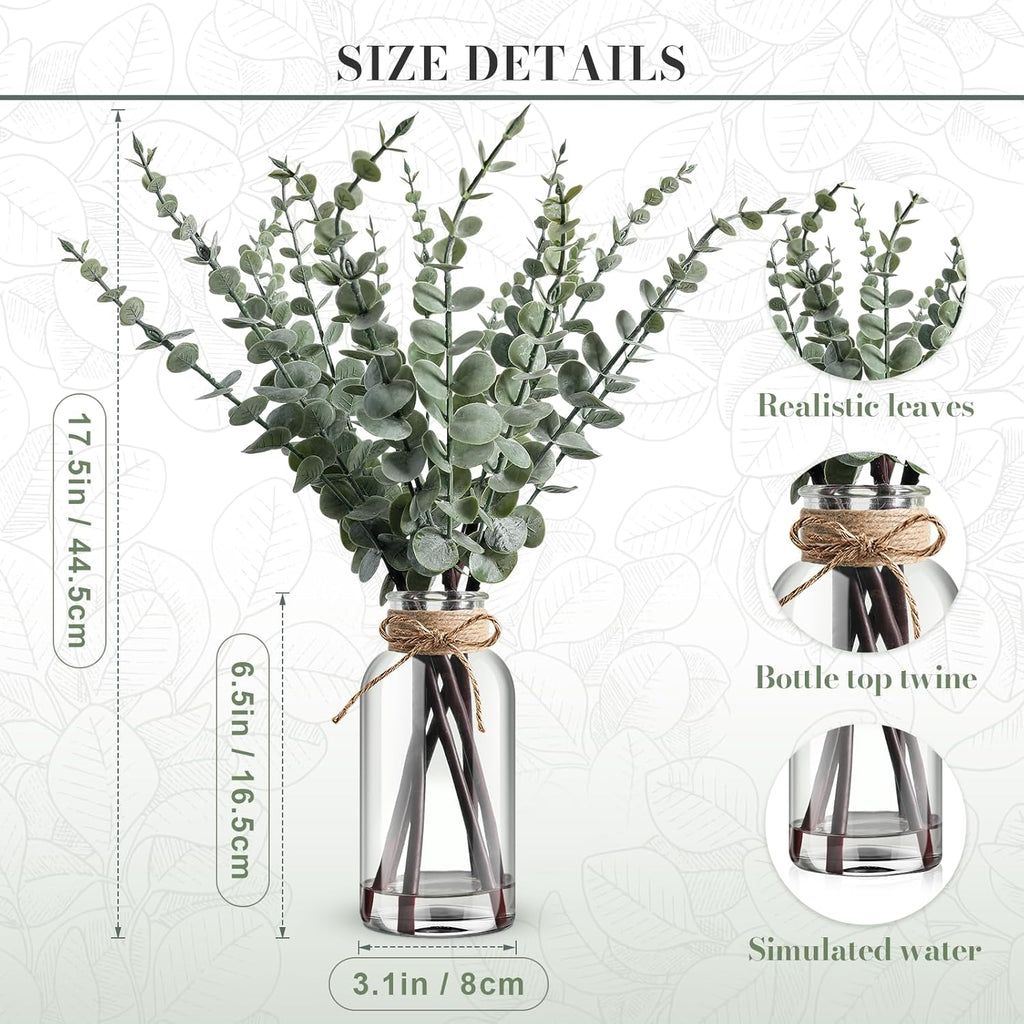 Farmhouse Glass Artificial Plant — 5" - View 2