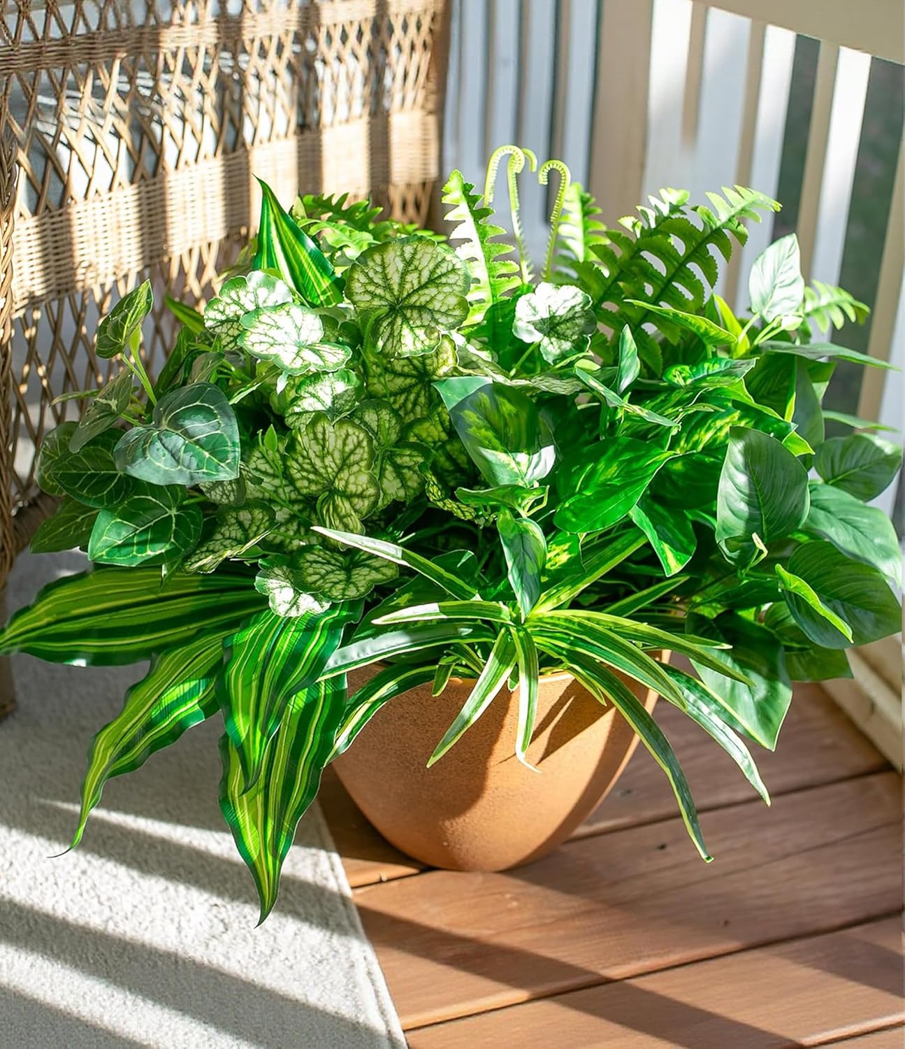 Green Faux Plant — Large8pcs