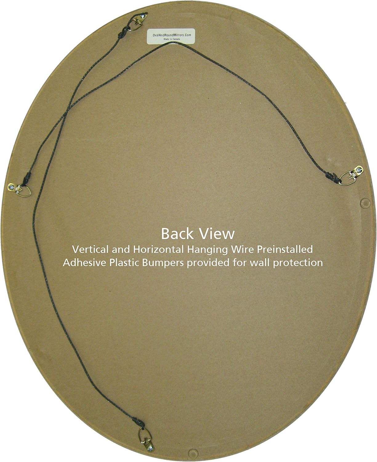 Beveled Luxe Beige Wall Mirror — 26" - View 6