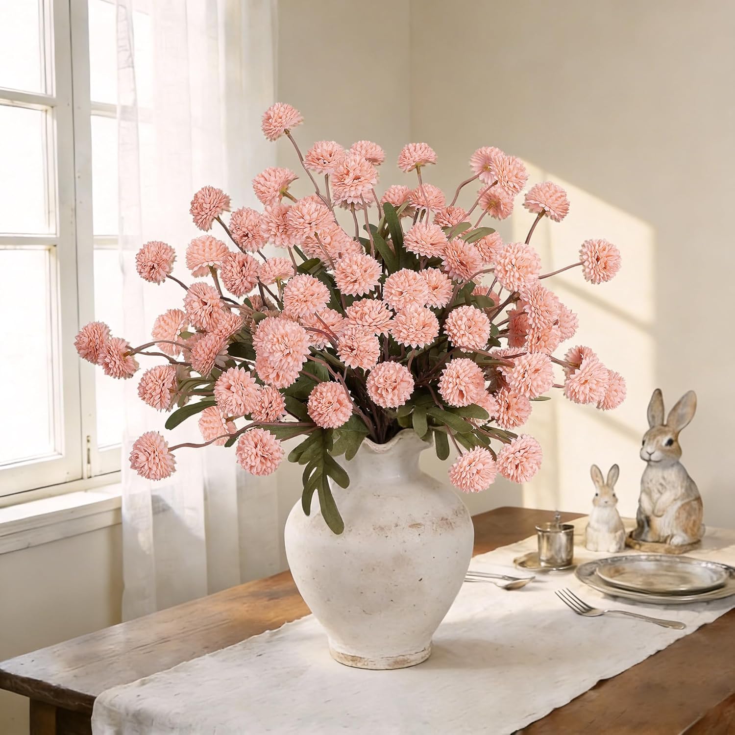Beige Artificial Plant — Pink