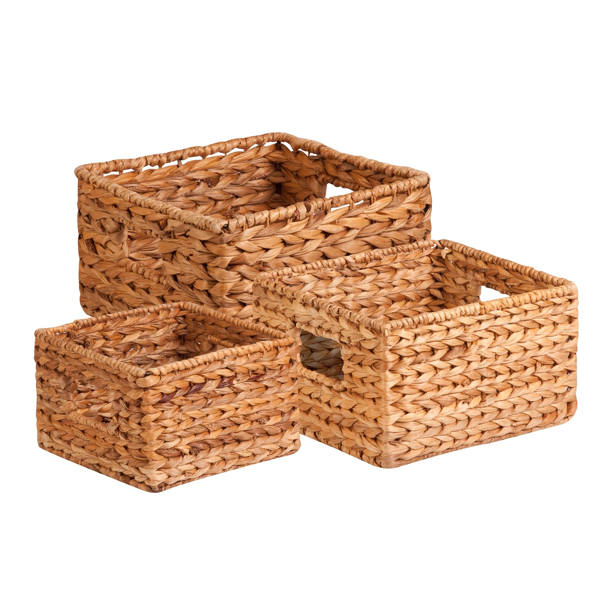 Boho Rattan Woven Basket — 9"