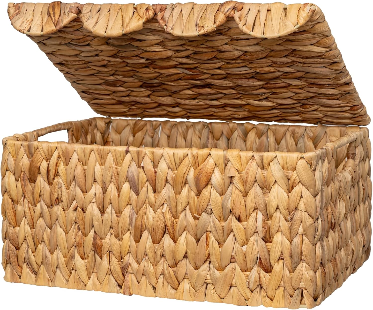 Beige Storage Basket — 15" — Natural(Water Hyacinth)