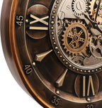 Oversized Farmhouse Brown Wall Clock — 24" - View 3
