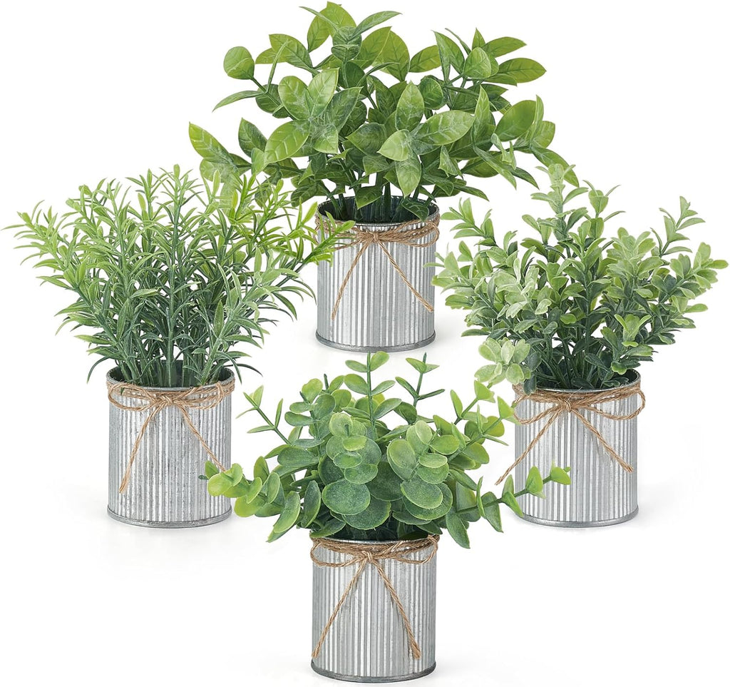 Farmhouse Black Artificial Plant — 6" — Grey