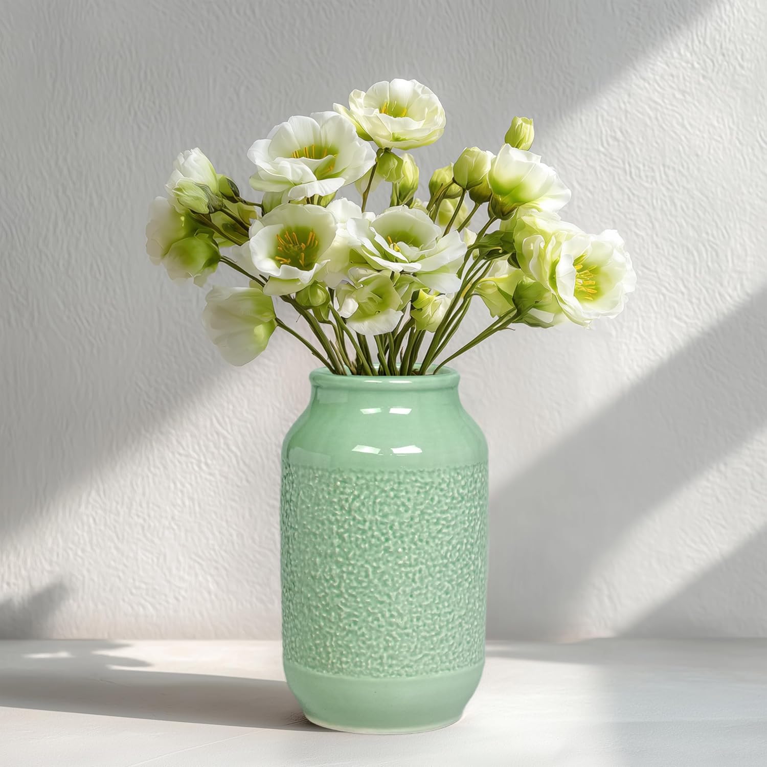 Farmhouse Beige Decorative Vase — 9" — 9 Inch