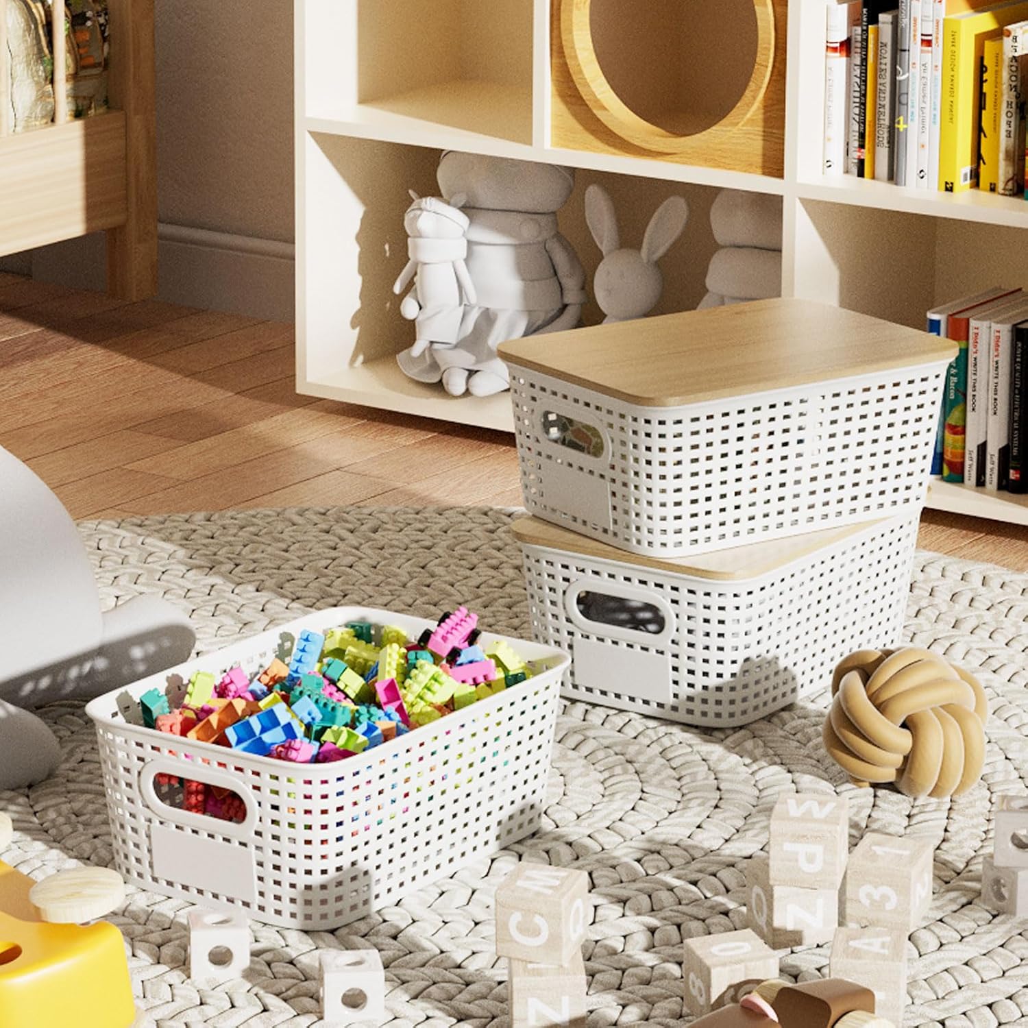 Beige Storage Bin — 10x7 - View 9