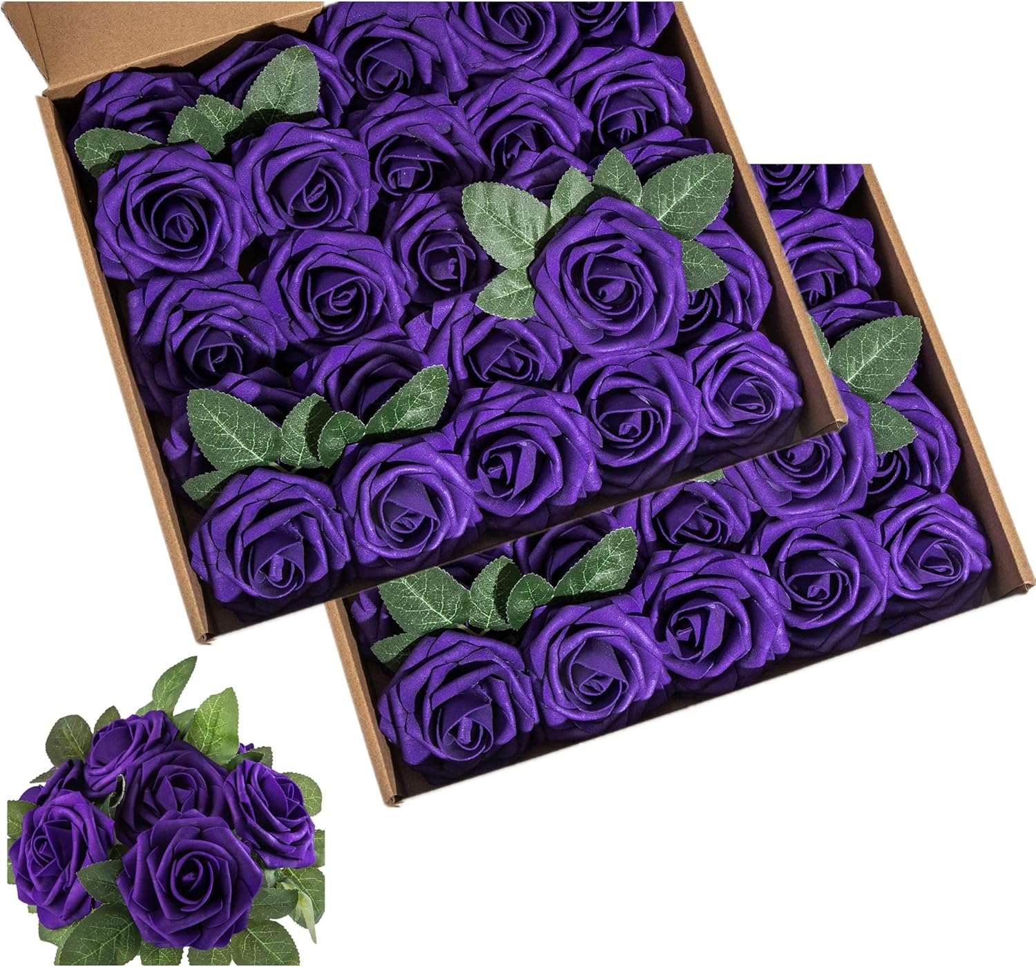 Black Artificial Plant — 50pcs Purple