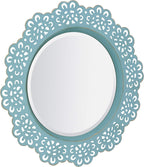 Round Farmhouse Blue Wall Mirror — 12.5" - View 2