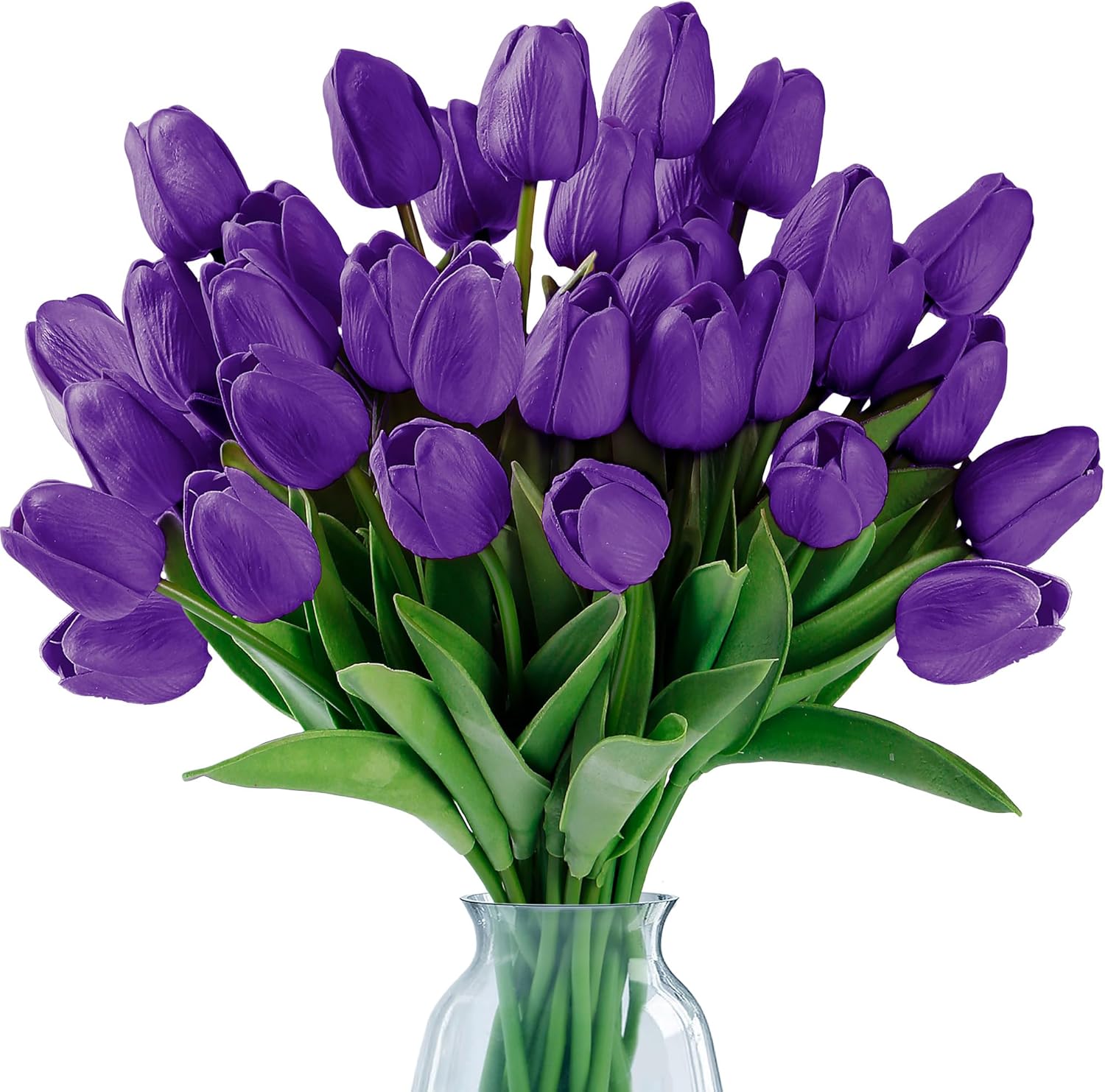 Green Artificial Flowers — 30 Pcs