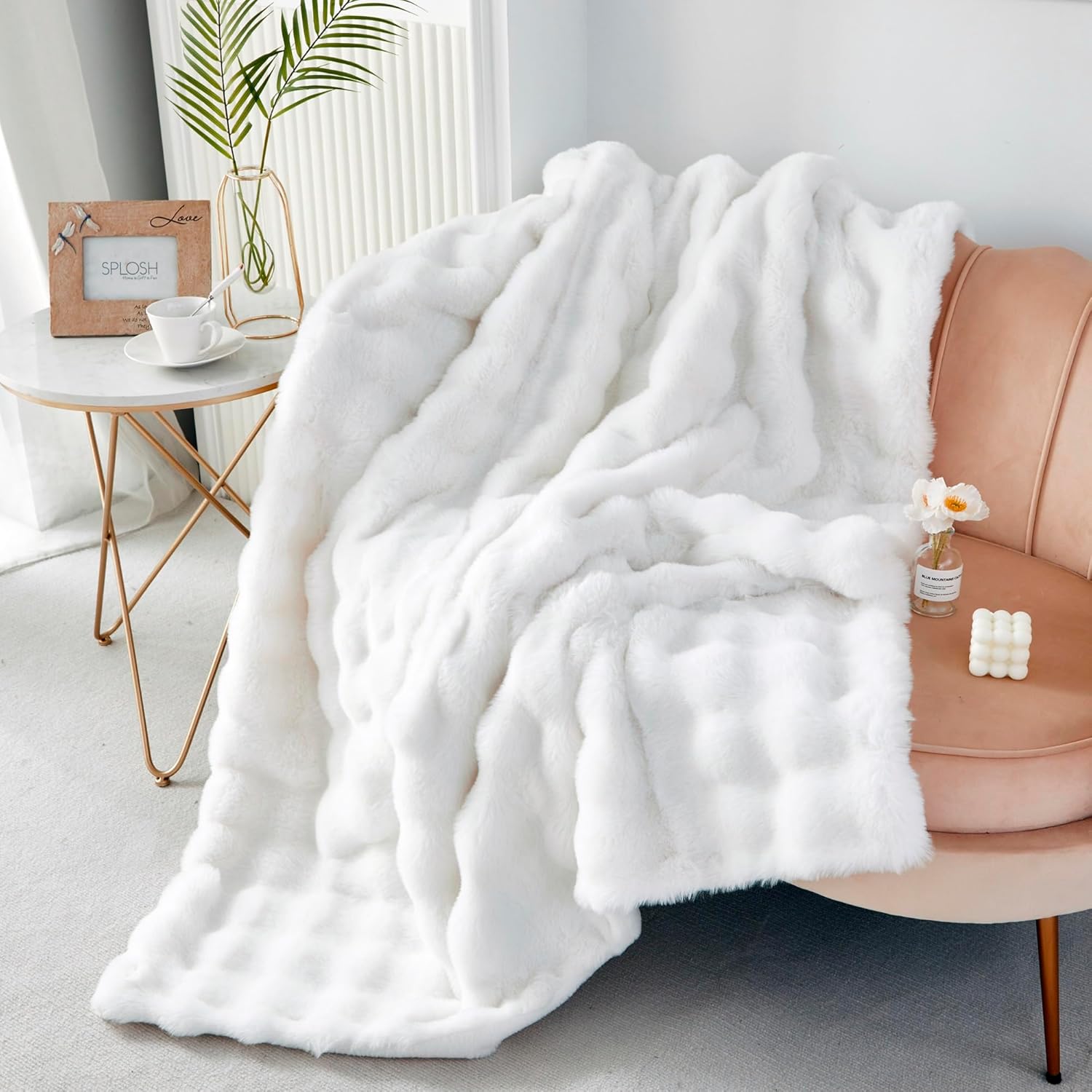Beige Throw Pillow — 51" — 51''x63''