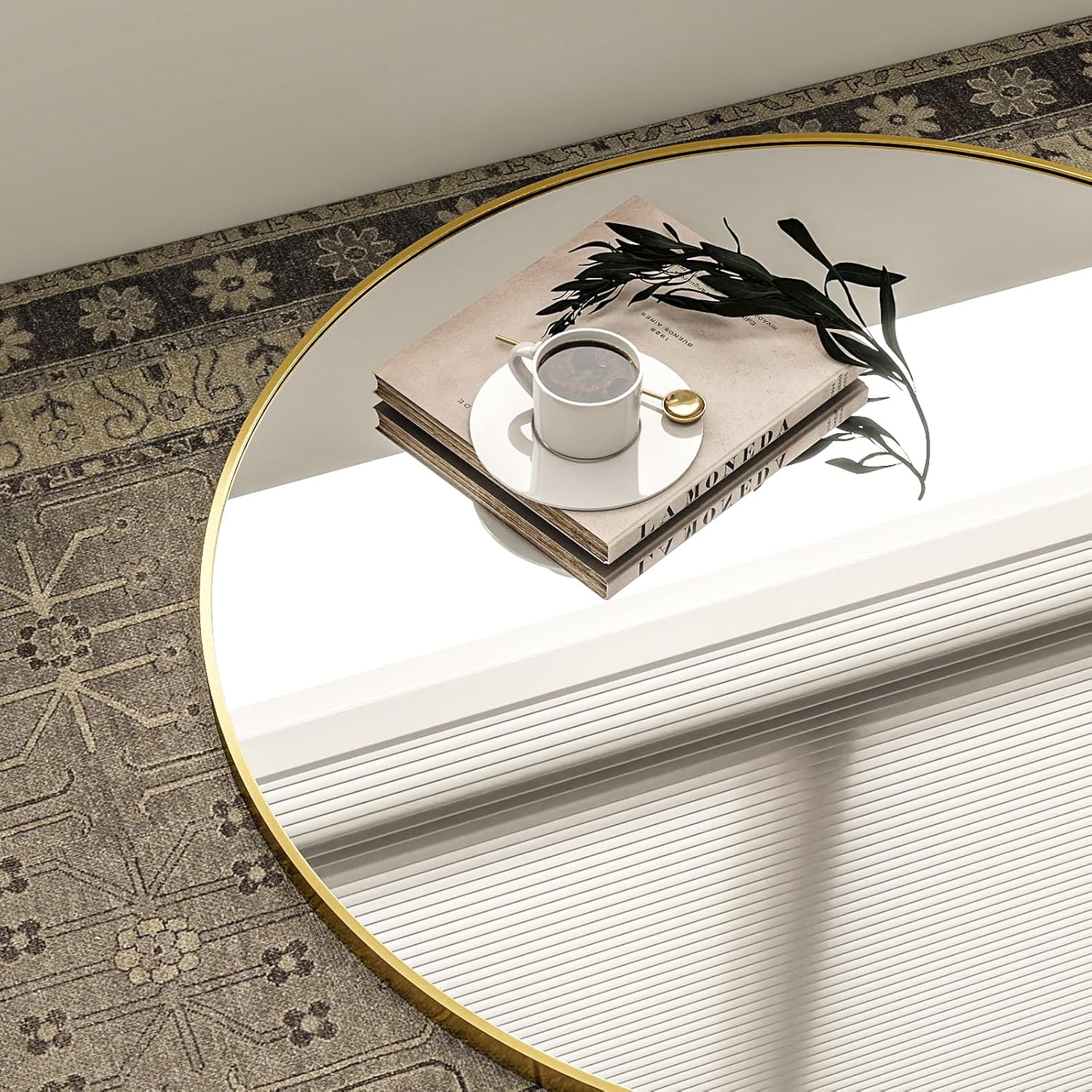 Luxe Black Round Mirror — 24" - View 3