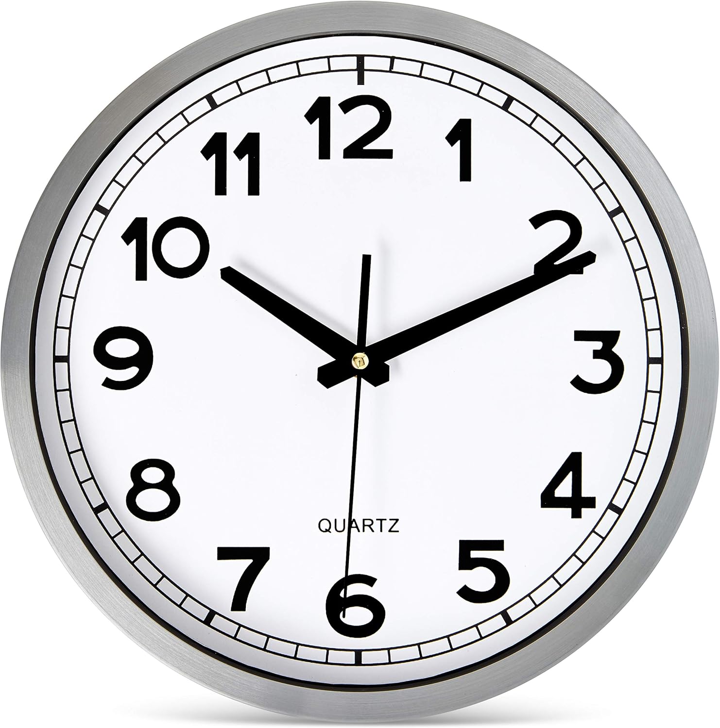 Battery Operated Wall Clock — 12" — Metal