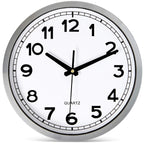 Battery Operated Modern Metal Wall Clock — 12"
