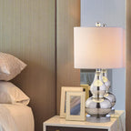 Linen Modern Black Nightstand Lamp — 20.5" - View 10