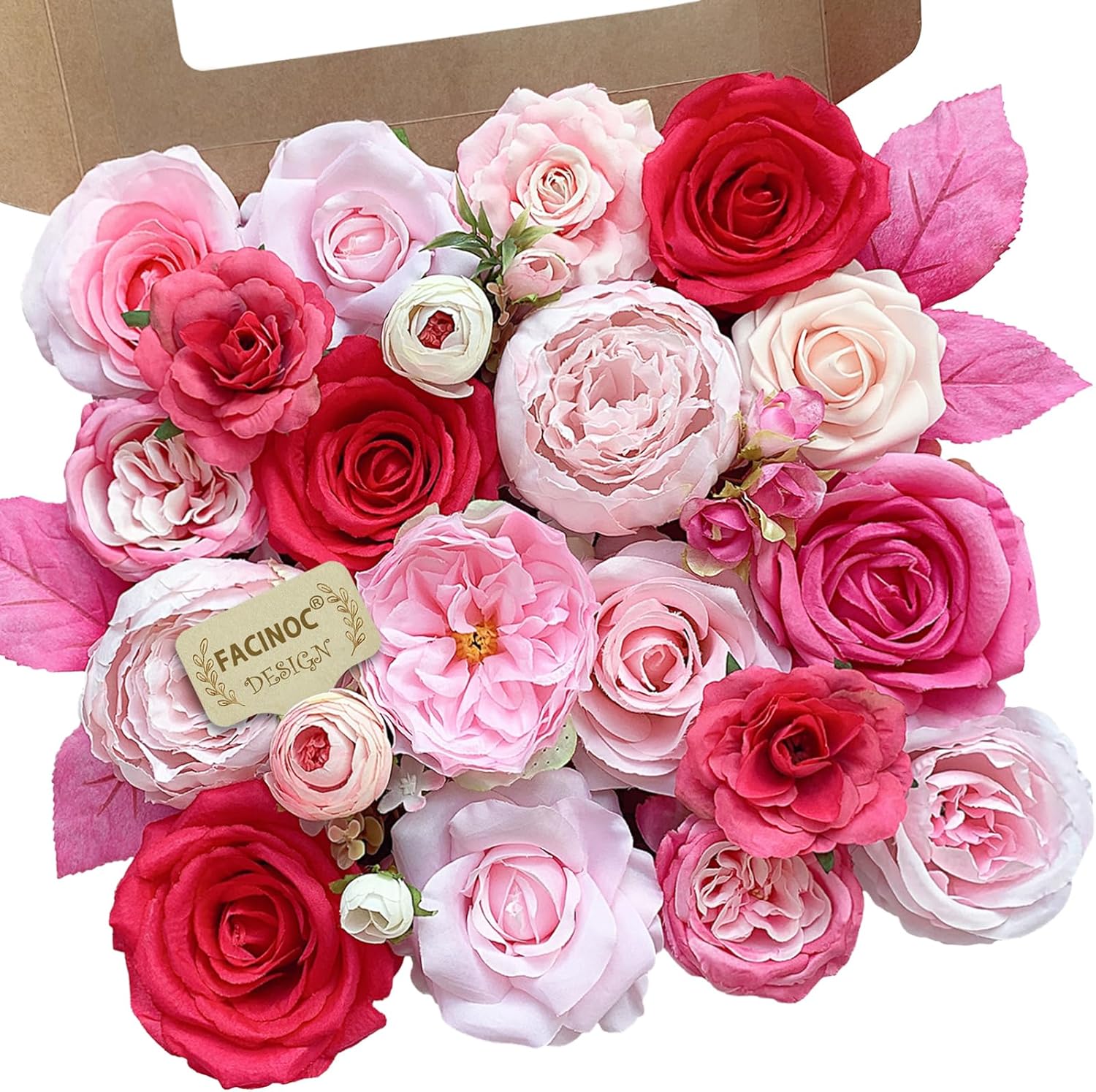 Beige Artificial Flowers — C (Pink, Fuchsia)