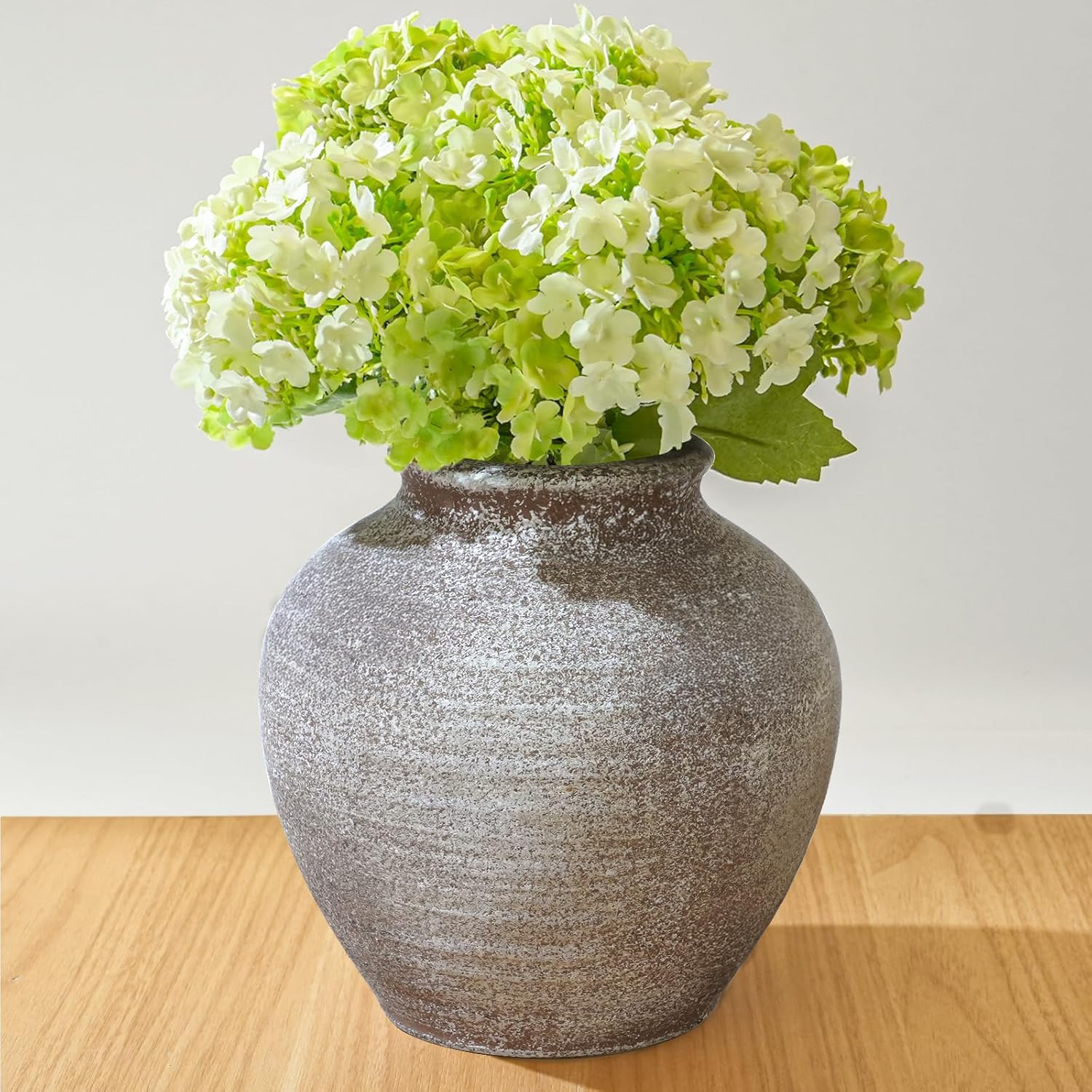 Vintage Boho Beige Flower Vase — 6.2" — 6.2"-terracotta