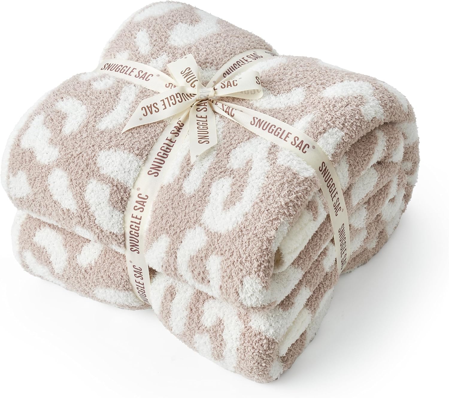 Beige Throw Pillow — 50" — Leopard Beige