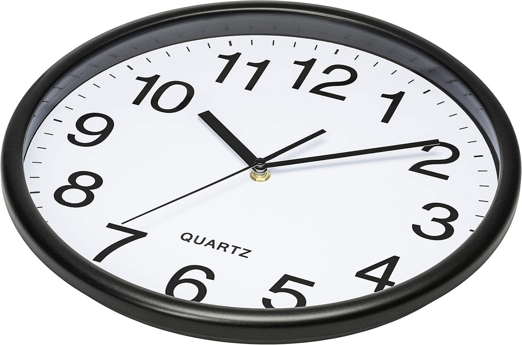 Battery Operated Black Wall Clock — 13" - View 3