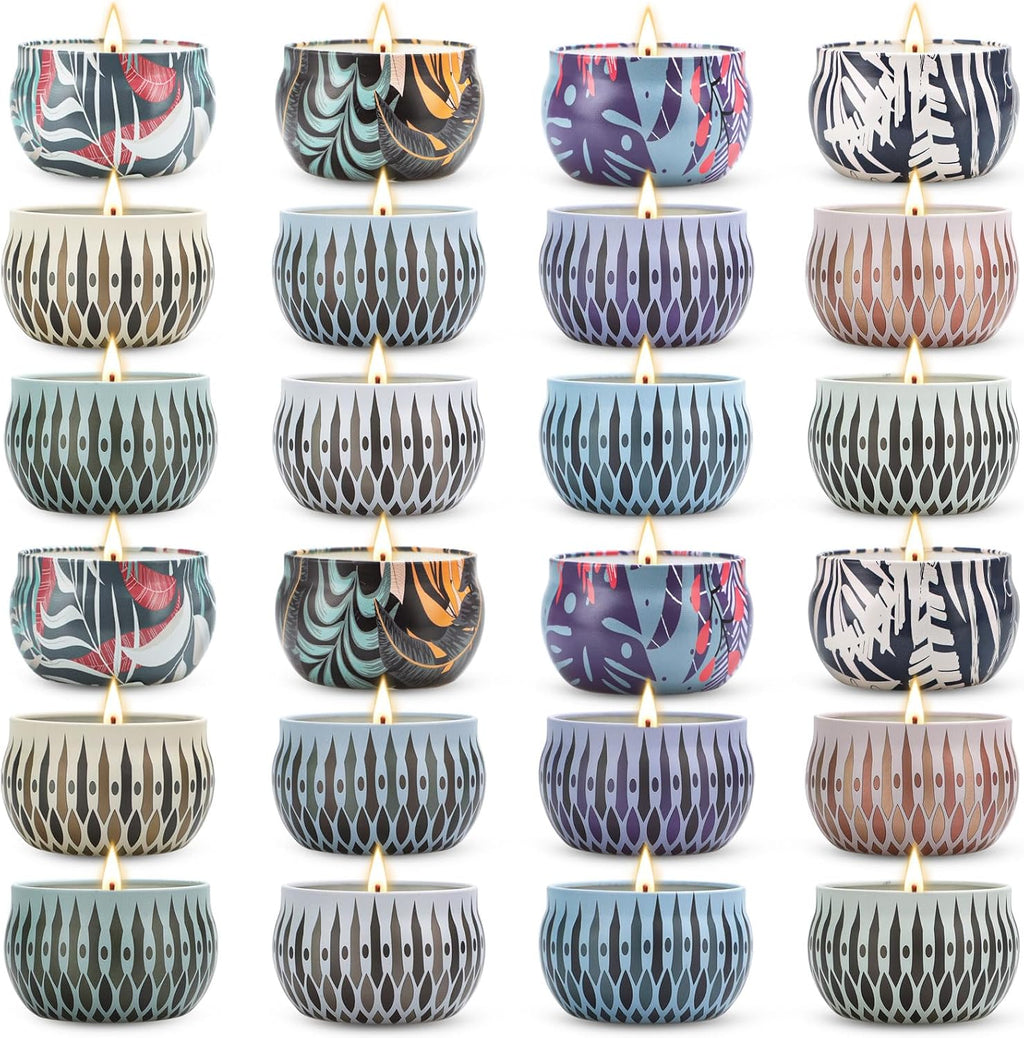Soy Wax Grey Scented Candle — Scented Candles-24 Pack