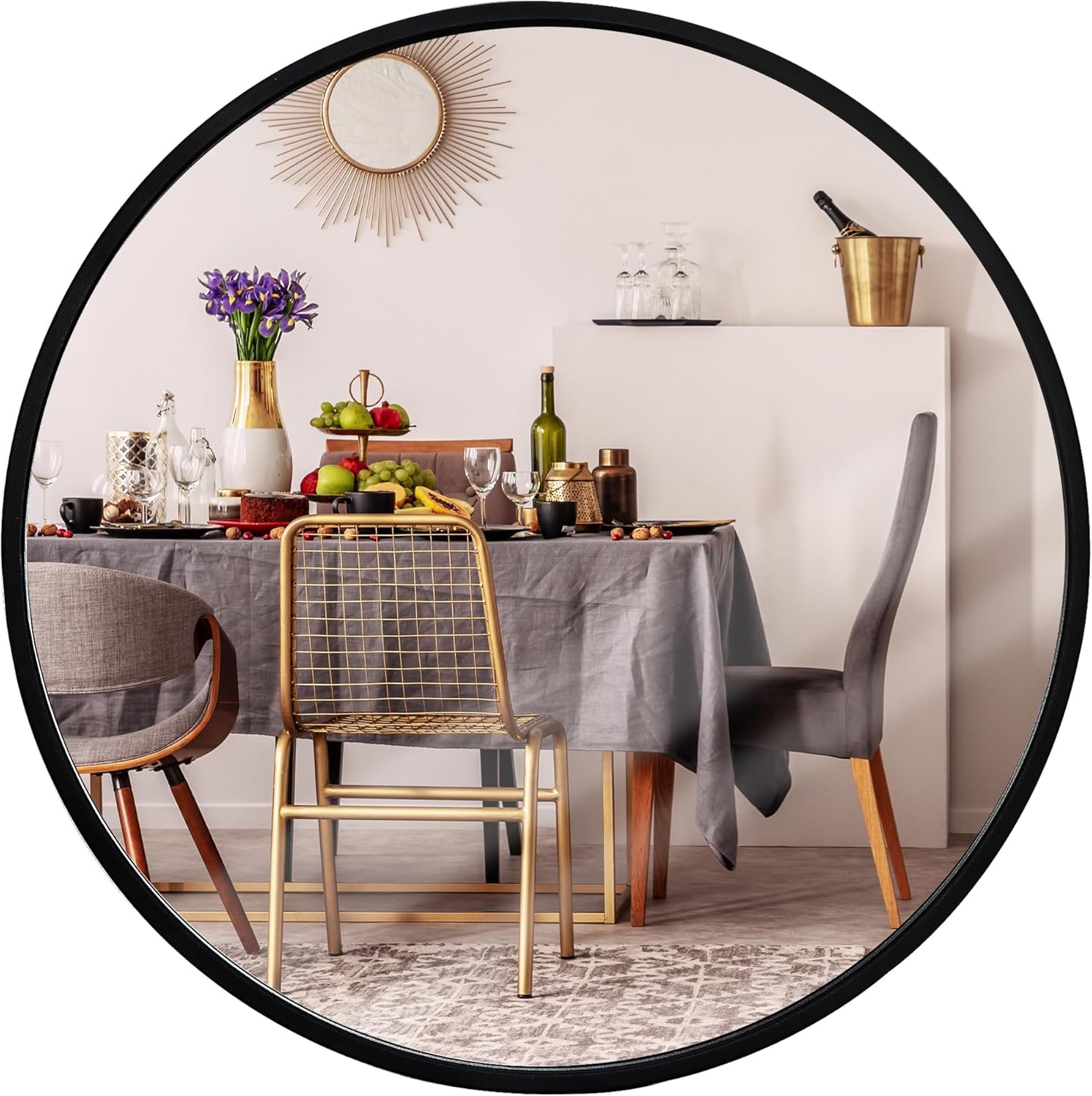 Metal Round Mirror — 18" — 1